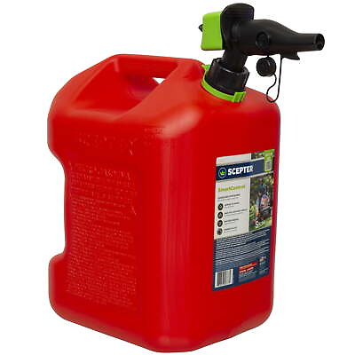 #ad 5 Gallon Smart Control Dual Handle Gas Can FSCG571W Red Fuel Container $21.02