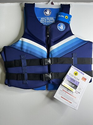 #ad Body Glove Mens Dual Size Evoprene PFD Life Jacket Vest 2X 3X Blue Unisex $32.99