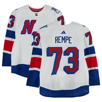 #ad New York Rangers #73 Matt Rempe Men#x27;s 2024 Hockey Stadium Series White Jersey $80.99