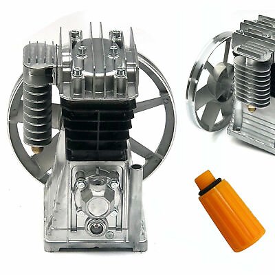 #ad #ad Air Compressor Head Pump 2HP Air Compressor Pump 1.5KW Piston Twin Cylinder $128.00