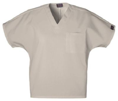 #ad BRAND NEW Cherokee Scrub Top Unisex Workwear V Neck Top Khaki or Gray $10.50