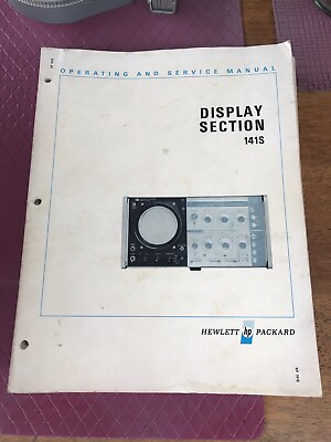 #ad HP 141s OPERATING SERVICE MANUAL Hewlett Packard Display Section $17.50
