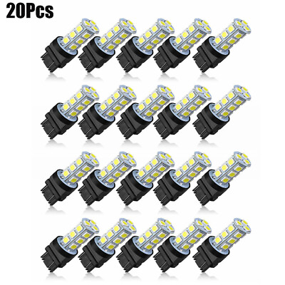 #ad 20 Pcs 6000K LED Tail Reverse Brake Signal LED Bulbs White Light Bulbs Kit $15.99