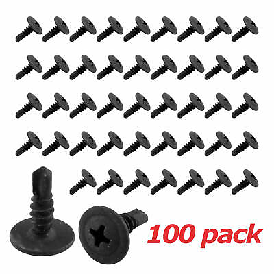 #ad Black Phosphate Phillips Wafer Head Self Tapping Drilling Screws 1 2quot; 100 pack $7.30