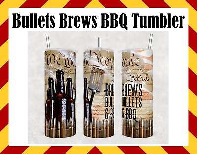 #ad Bullets Beer BBQ Stainless Steel Water Bottle Cup $49.86
