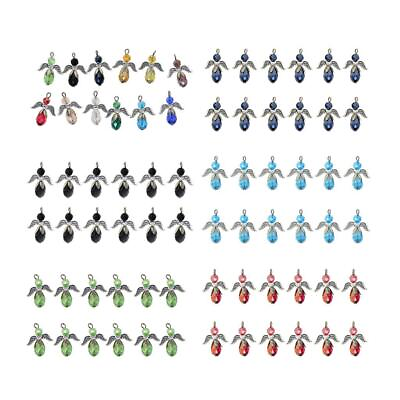 #ad 12Pcs Angel Charms Glass Beads Jewelry Making Accessories Fidnings Crafts $5.91