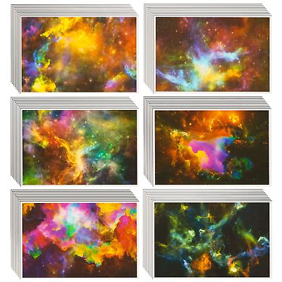 #ad 48 Pack Cosmic Galaxy Blank Cards and Envelopes All Occasion 6 Designs 4x6quot; $17.89