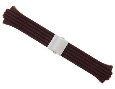 #ad 26MM 13MM RUBBER DIVER STRAP BAND FOR ORIS TT2 WILLIAM F1 40.5MM CASE BROWN $24.95