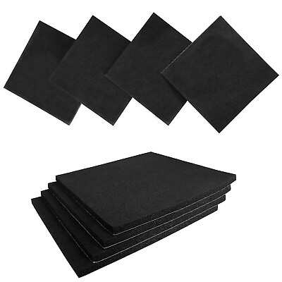 #ad 8 Pcs Black Adhesive Foam Padding Closed Cell Foam Sheet 1 8quot; Thick 4 Inch X... $14.14