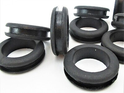 #ad 1 1 4” x 7 8” ID w 3 16” Outer Groove Rubber Grommet for Wire Cord Oil Resistant $28.98