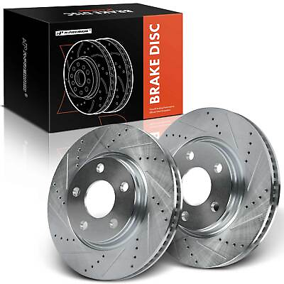 #ad 2x Drilled Brake Rotor Front for Buick LaCrosse Allure Chevrolet Pontiac Saturn $99.99