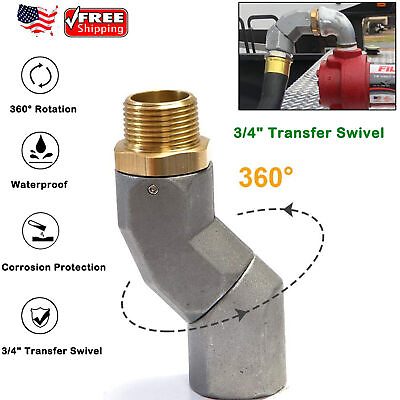 #ad 3 4quot; Fuel Hose Swivel 360° Rotating Connector for Fuel Swivel Fuel Transfer Hose $17.99