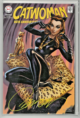 #ad Catwoman 80th Anniv 100 Pg #1 Jun 2020 DC Signed J. Scott Campbell 60s Cover $24.70