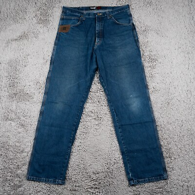 #ad Wrangler Riggs Carpenter Jeans Men Size W38 L34 Medium Wash Blue Denim 37x35 $14.95