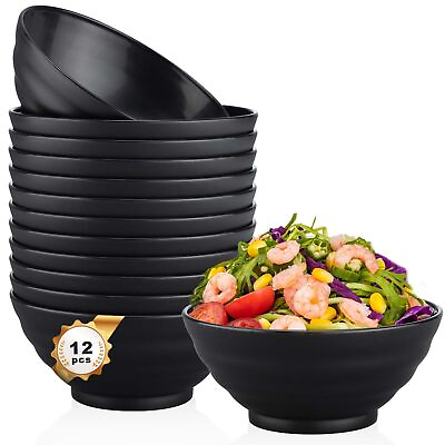 #ad Bowl set of 12 34oz Plastic Bowls reusable for kitchen Dishwasher Microwave... $42.55