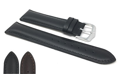 #ad Bandini Mens Italian Leather Watch Band Strap Padded Mat Finish 12mm 22mm $18.66