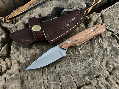 #ad Custom Fixed Blade Neck Knife Pocket EDC Hunting Camping Skinner Bushcraft Knife $34.00