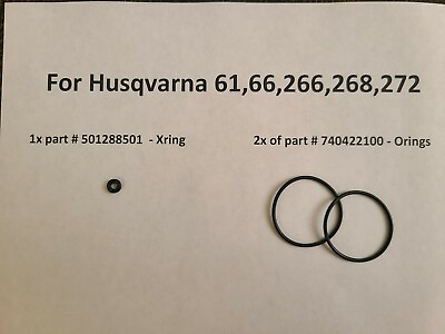 #ad Husqvarna Oiler X Ring amp; O Ring set 501288501 740422100 61 66 162 266 268 272 $7.00