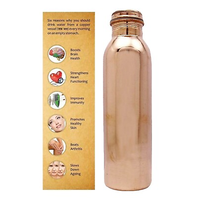 #ad Pure Copper Water Bottle For Ayurveda Health Benefits Leak Proof FREE SHIP $28.90