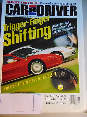 #ad CAR and DRIVER Magazine September 1998 Budget Corvette $7.50