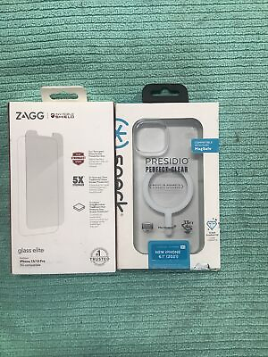 #ad Speck Clear Case iPhone 13 Mag Safe With Zagg Clear Screen Protector $18.95