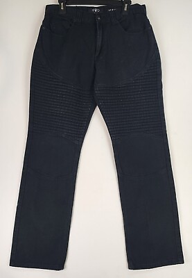 #ad Raw Diamond Jeans Mens 32 X 32 Black Slim Fit Biker Hip Hop Moto Street Wear $27.99