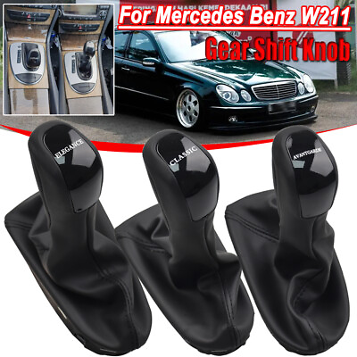 #ad AT For Mercedes Benz E Class W211 S211 03 09 Gear Shift Knob Lever Shifter Boot $20.21