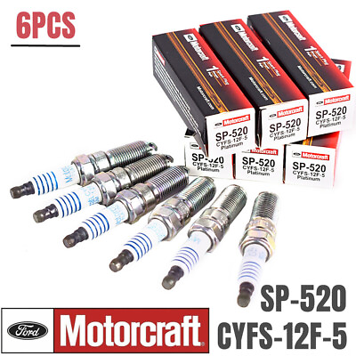 #ad 6Pcs SP520 Platinum Spark Plugs CYFS 12F 5 For Ford Motorcraft SP 520 CYFS12F5 $26.45