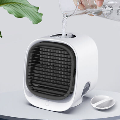 #ad Fast Cooling USB LED Silent Air Conditioner Humidifier Cooler Anion Cooling Fan $36.29