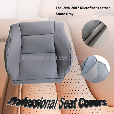 #ad For 1998 07 Toyota Driver Passenger Top Microfiber Leather Seat Cover Stone Gray $139.57