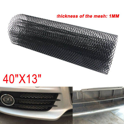 #ad #ad 40x13quot; Car Black Grille Mesh Net Sheet Aluminum Rhombic Auto Grill Universal US $14.66