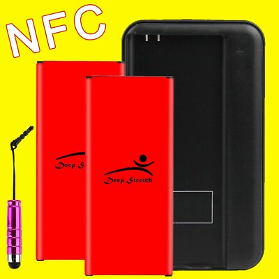 #ad 2x 7220mAh NFC Battery Quick Velocity Charger f Samsung Galaxy Note 4 SM N910V $64.33