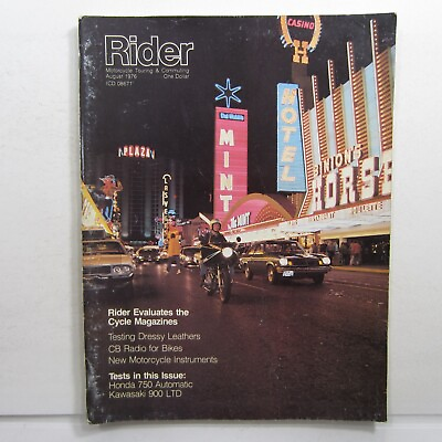 #ad Rider Aug 1976 Honda 750 Auto Kawaski 900 LTD Eval Cycle $12.25