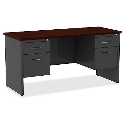 #ad Lorell Mahogany Laminate ccl Modular Desk Series 60quot; X 24quot; Top 2 X Box $1100.84
