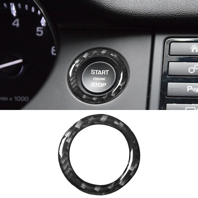 #ad 1pcs Carbon Fiber Engine Start Ring Sticker Trim For Land Rover Discovery Sport $7.67