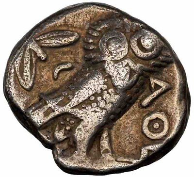 #ad Attica Athens Owl Tetradrachm Thick Silver Coin 393 294 BC Greek Athena NGC VF $449.99