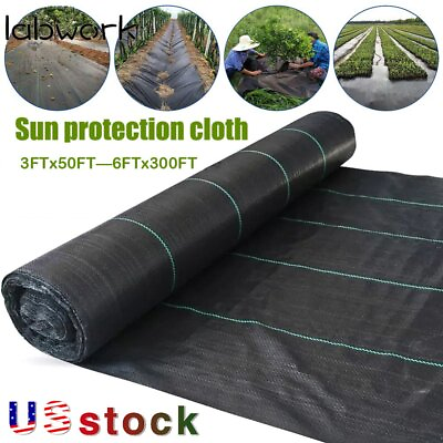 #ad Heavy Duty Weed Barrier Fabric Woven Earthmat Ground Cover 3.2 Ounce Landscape $66.10
