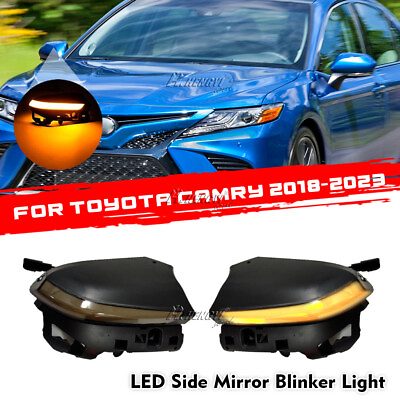 #ad LED Dynamic Turn Signals Lights Side Mirror Lamp For Toyota Camry 2018 2023 $56.69