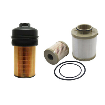 #ad For Ford 2003 2007 6.0L Powerstroke Diesel Oil Fuel Filter And Oil Filter Cap $21.67