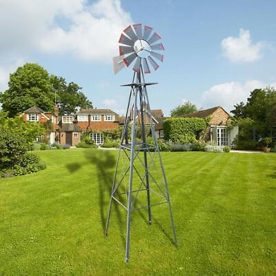 #ad Windmill 8FT Yard Garden Metal Ornamental Wind Mill Weather Resistant Decoration $44.99