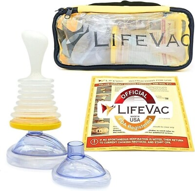 #ad LifeVac Portable Travel and Home First Aid Kits Choking Airway Rescue Devices $24.99