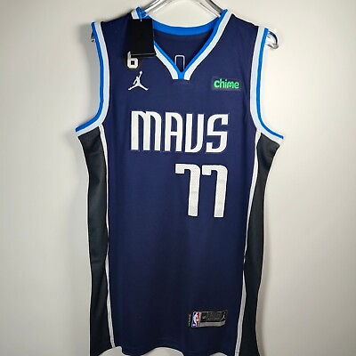 #ad New Luka Doncic #77 Embroidered Jersey Blue $42.80