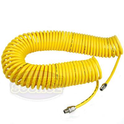 #ad Premium 1 4quot; x 50#x27; Air Compressor Coil Hose Coiled Polyurethane With Swivel End $29.95