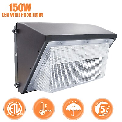 #ad Commercial amp; Residential Outdoor 150W LED Wall Pack Light Fixture w Photocell $87.00