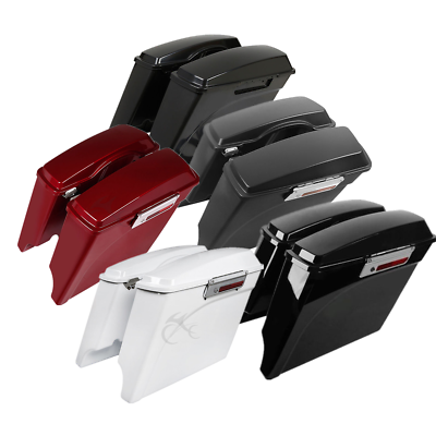 #ad 5quot; Extended Hard Saddlebags Saddle Bags w Lids Fit For Harley Touring 1993 2013 $288.89