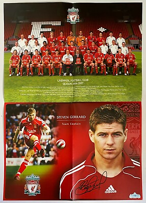 #ad Steven Gerrard Massive Liverpool Poster 2006 2007 GBP 9.99