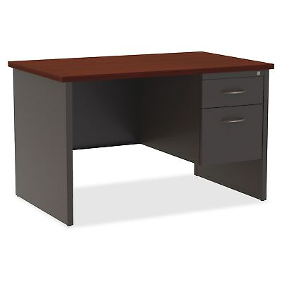 #ad Lorell Mahogany Laminate ccl Modular Desk Series 48quot; X 30quot; Top 2 X Box $942.62