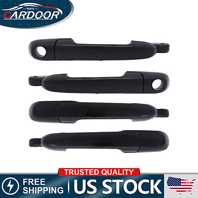 #ad For Attitude Accent 06 11 4Pcs Black Outer Door Handles Outside Front Rear LH RH $36.99
