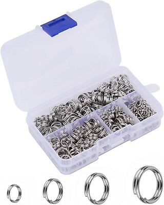 #ad 400 Pieces Premium 304 Stainless Steel 4 Sizes 6mm8mm10mm12mm Silver $20.99