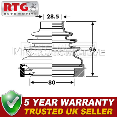 #ad Front Inner CV Joint Boot Set Fits Toyota Hilux Nissan Qashqai X Trail GBP 20.06